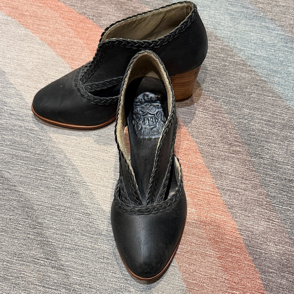 ELF Black Braided Heeled Boots